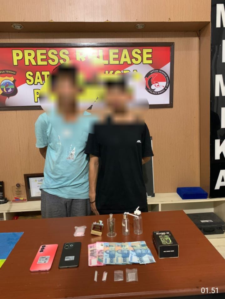 Polres Mimika Bongkar Jaringan Pengedar Sabu di Dua Lokasi, Tiga Tersangka Diamankan