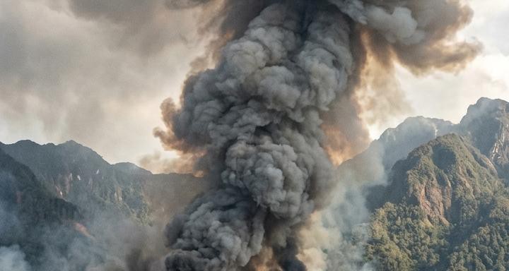 Kebulan Kabut Asap Terpantau di Distrik Hoya, Warga Diimbau Waspada