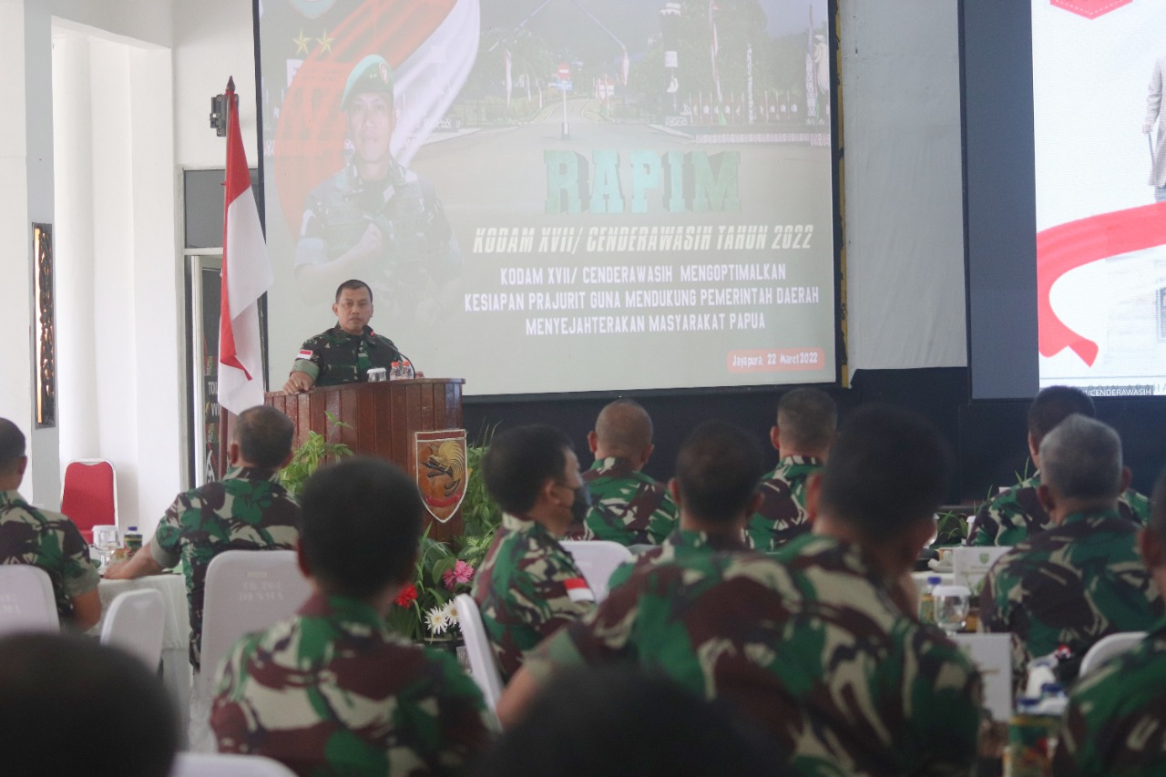  Tingkatkan Kinerja Kodam Xvii/cenderawasih Gelar Rapim