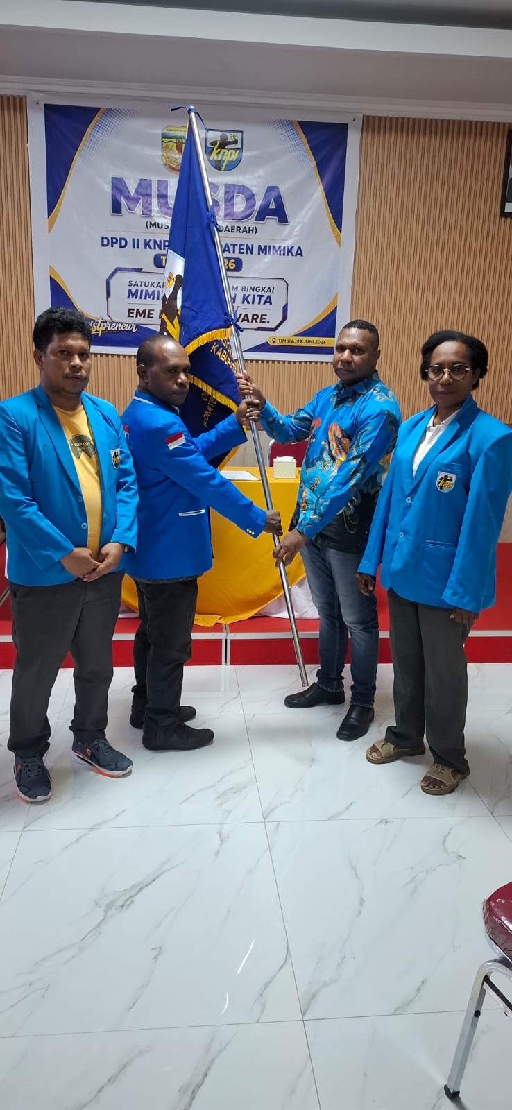 Rafael Taorekeyau Terpilih Sebagai Ketua KNPI Kabupaten Mimika Periode 2026-2029