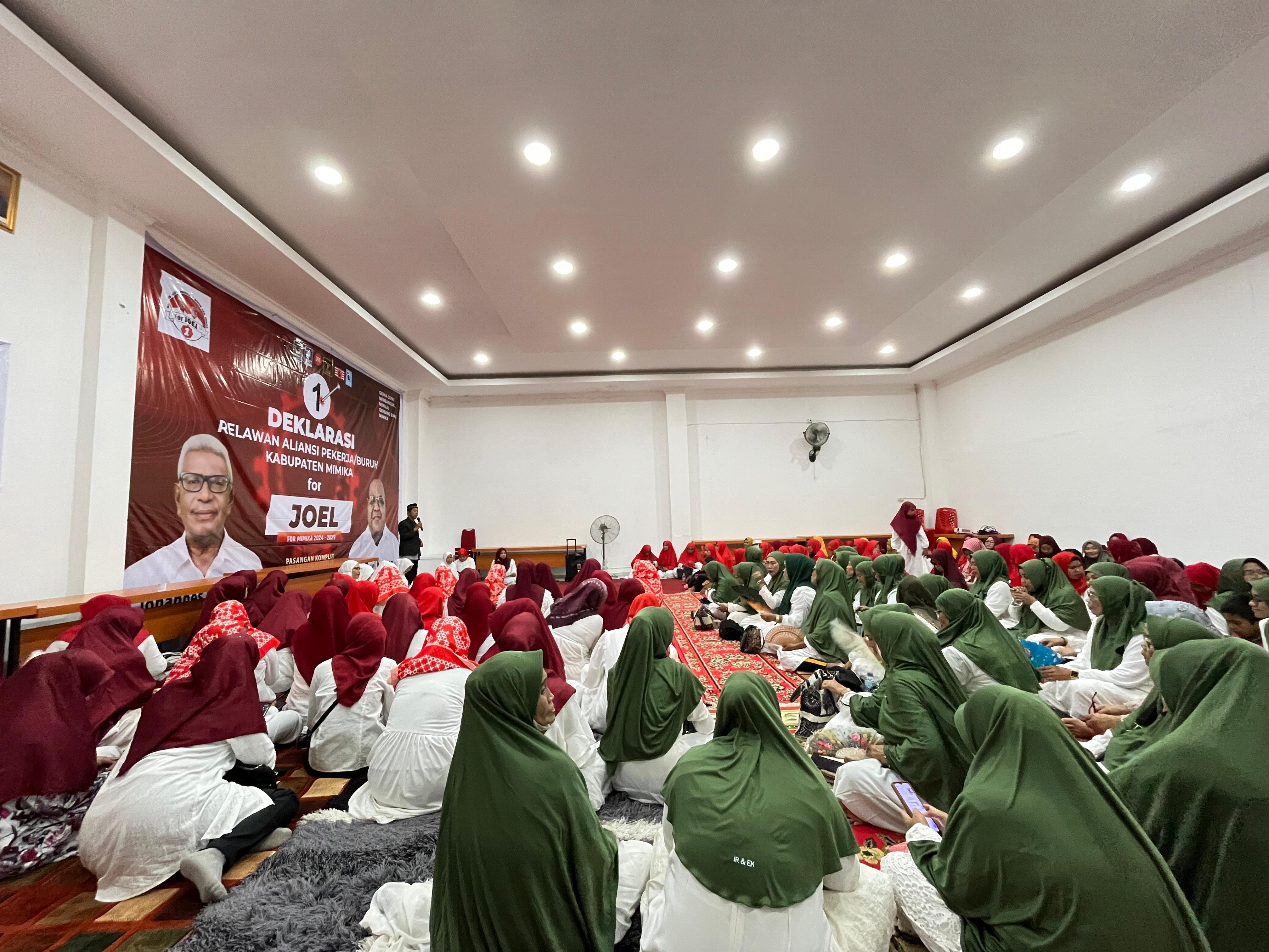 Kuatkan Dukungan, Relawan Gabungan Muslimah Pengajian Bersama untuk JOEL