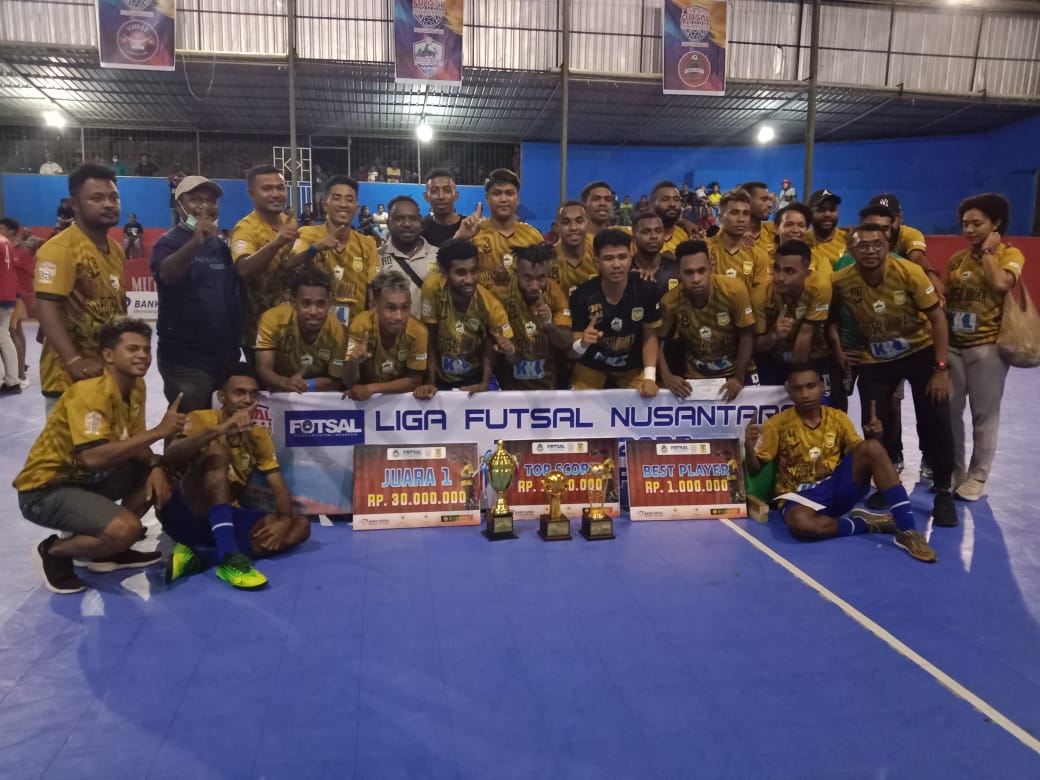 Tim Futsal Mimika Juara Linus dan Sabet Pemain Terbaik dan Top Score
