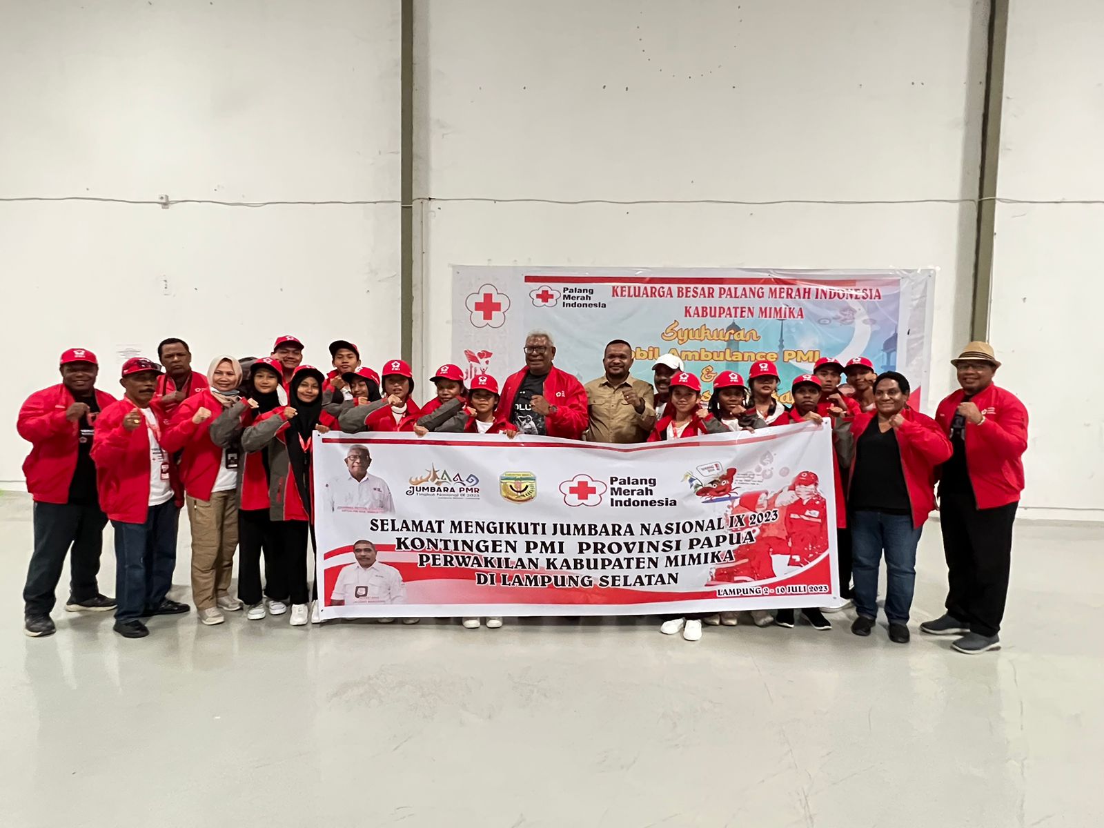 Utus PMR Ikut Jumbara Nasional  IX Lampung, Ketum PMI Mimika Johannes Rettob Pesan Para Peserta Mampu Mengharumkan nama Mimika dan Papua