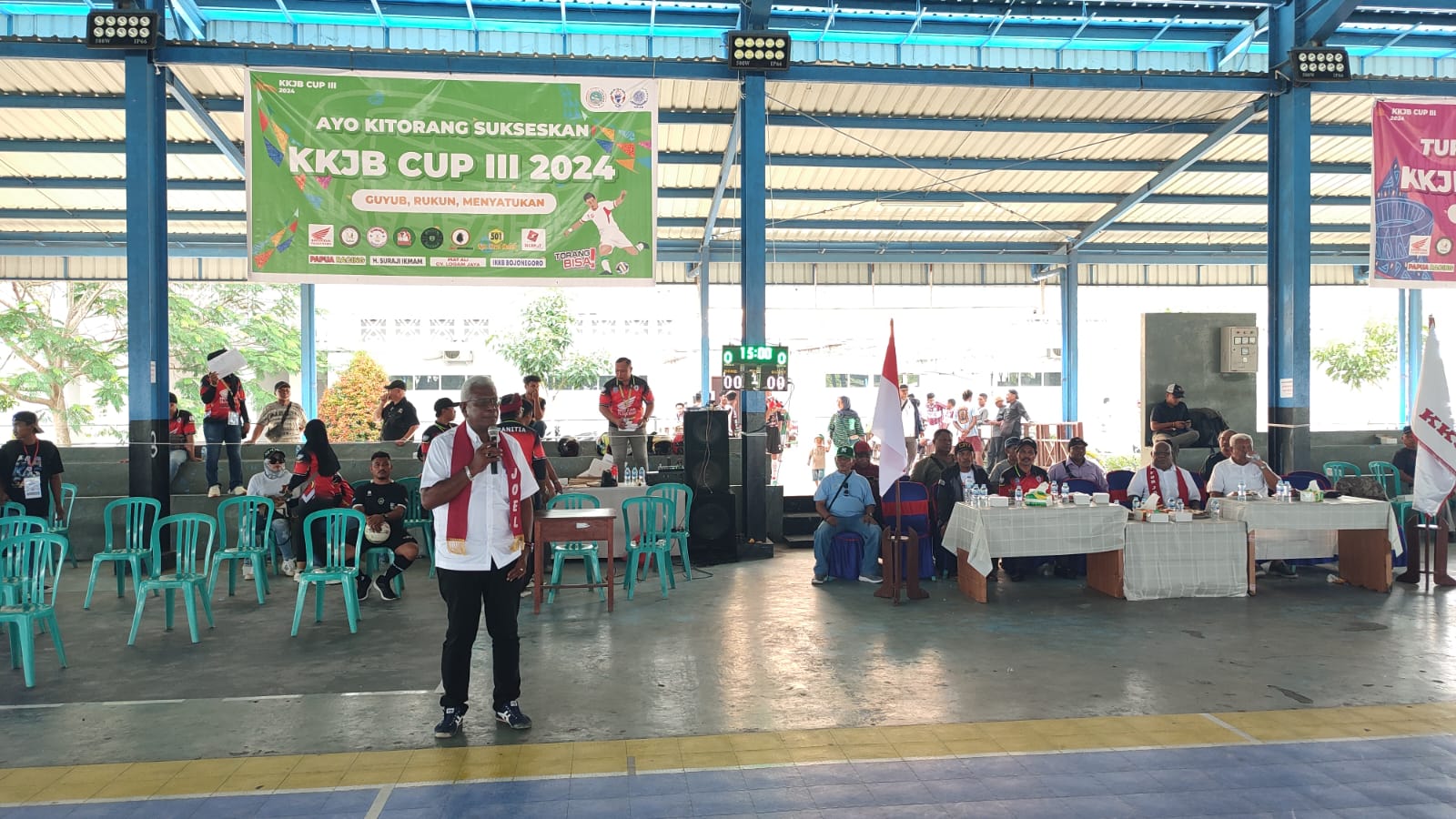 Joel Hadiri Pembukaan Futsal Kkjb Cup Iii, Ini Pesan John Rettob