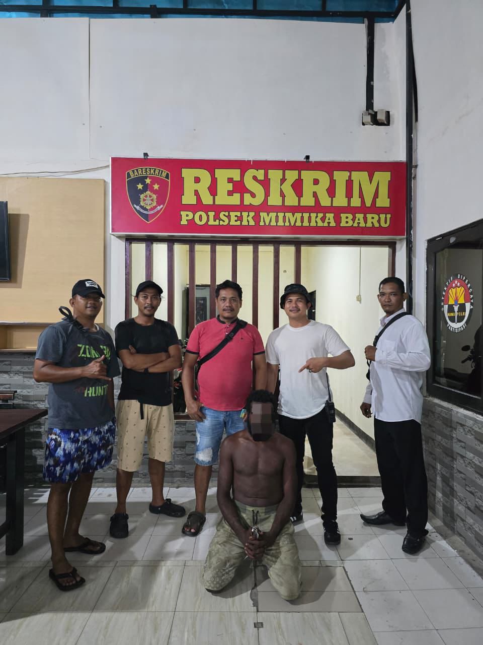 Tim Reskrim Polsek Mimika Baru Tangkap Satu Orang Pelaku Pencuri Motor