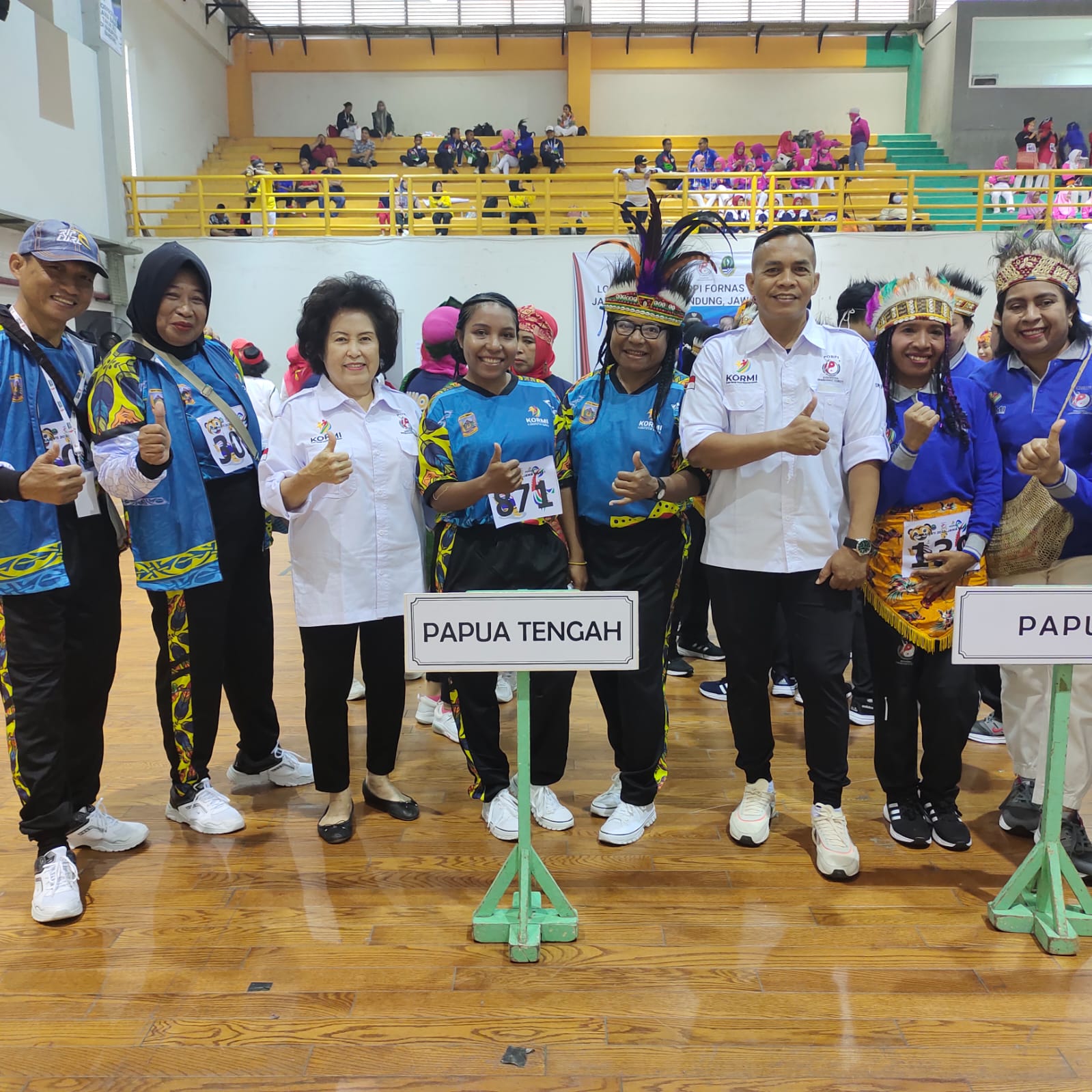 FORNAS VII Jawa Barat Tahun 2023: Kabupaten Mimika Mewakili Provinsi Papua Tengah dalam Pertandingan Perdana Cabang Olahraga PORPI