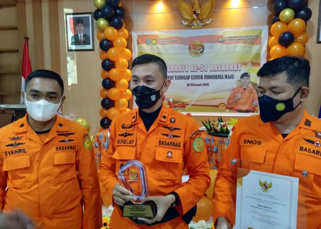 Peringati HUT ke-50, Basarnas Timika Gelar Apel Serentak