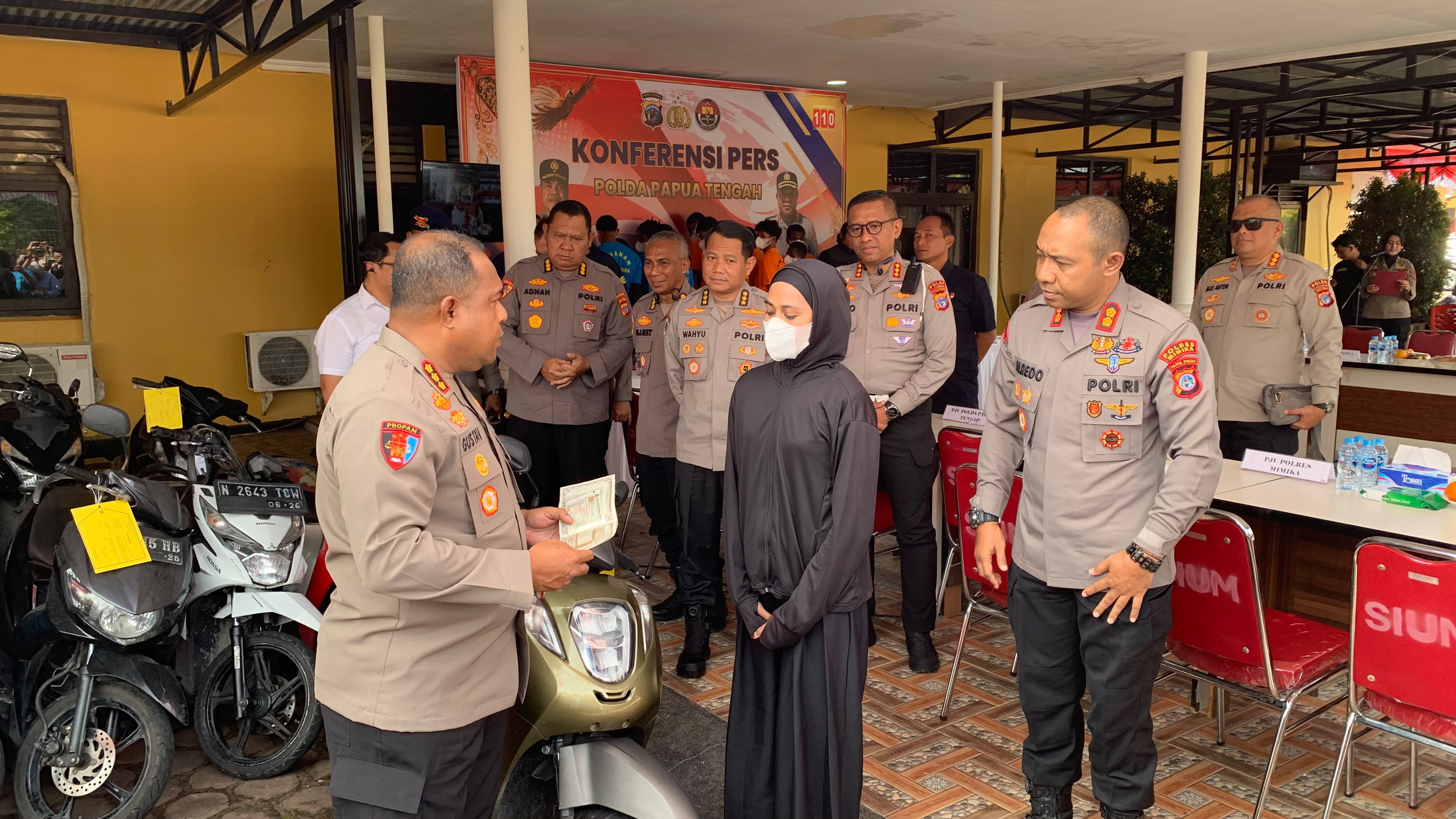 Operasi Sikat Noken Papua Tengah: 22 Kasus Kejahatan Diungkap, Ratusan Motor Disita