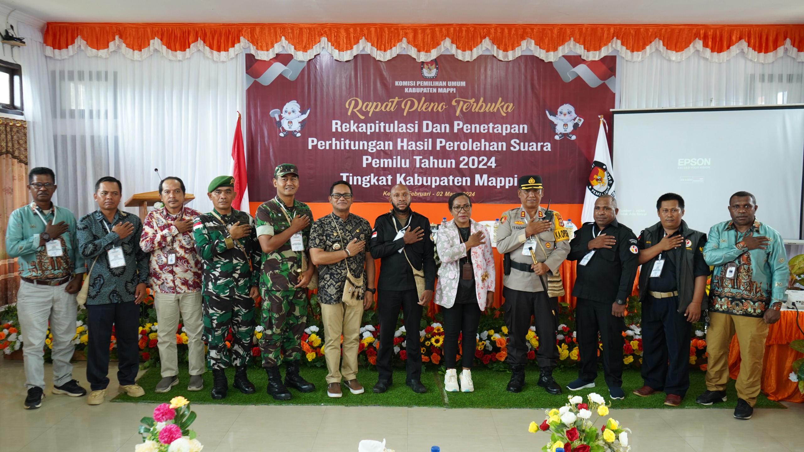Pj. Bupati Mappi Hadiri Rapat Pleno Terbuka Rekapitulasi Dan Penetapan Hasil Pemilu 2024