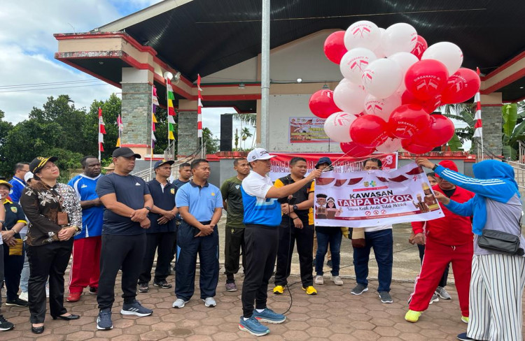 Pj Bupati Mimika Luncurkan Kawasan Tanpa Rokok, Perkantoran Wajib Terapkan