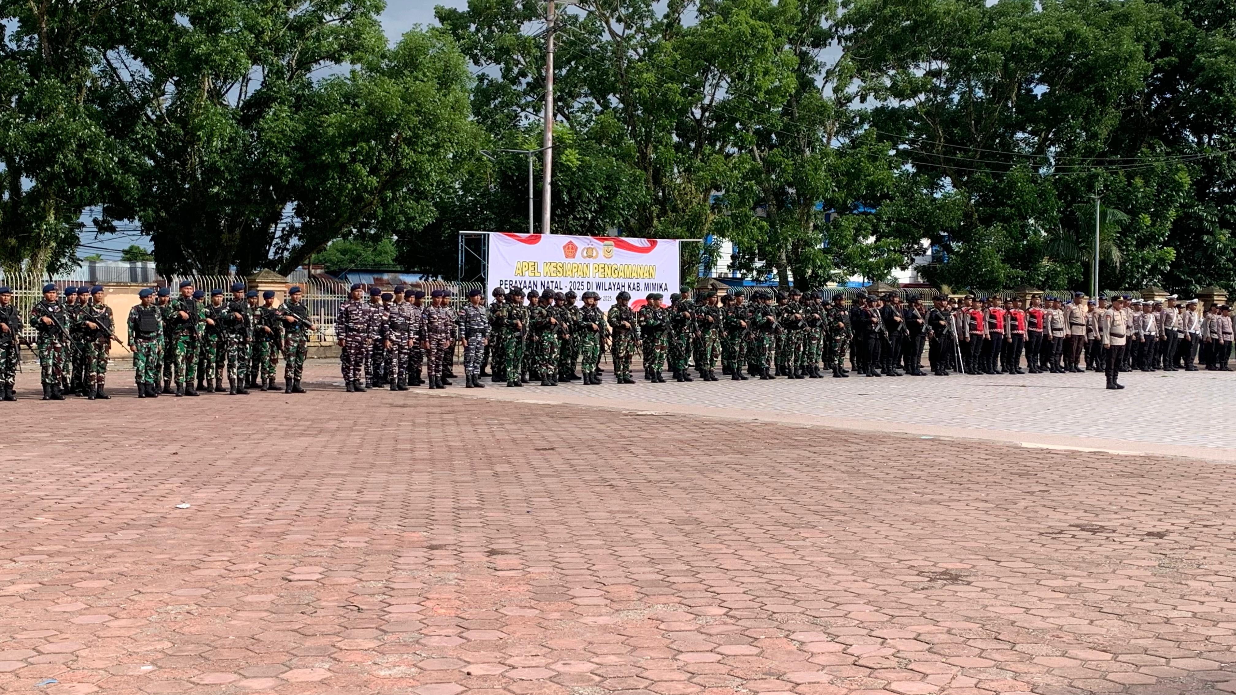 Ibadah Malam Natal di Mimika Diamankan Ratusan Aparat TNI Polri dan Mitra Kamtibmas