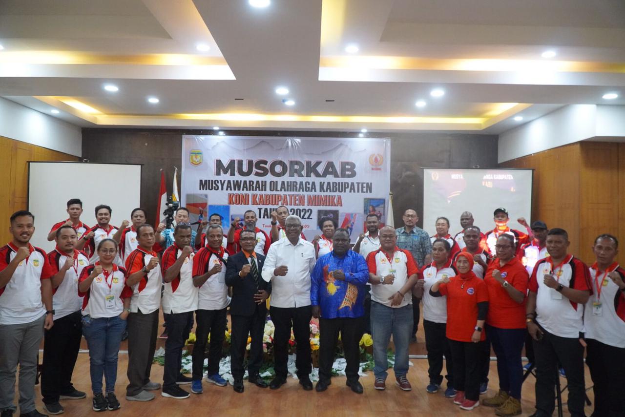 Terpilih Jadi Ketua Umum Koni , Johannes Rettob Berkomitmen Bangun Olahraga Di Kabupaten Mimika