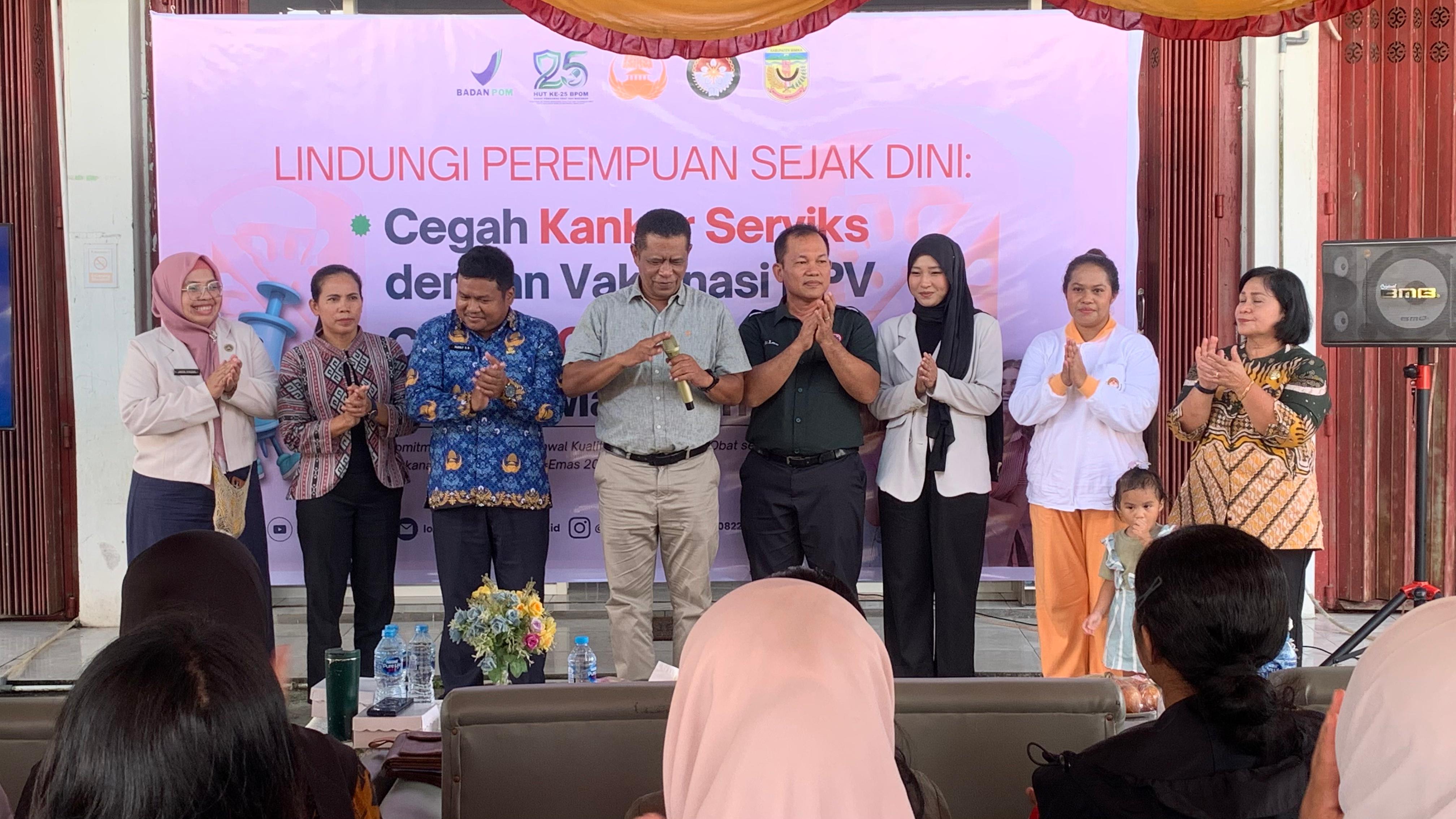 HUT BPOM ke-25, Loka POM di Kabupaten Mimika Laksanakan Vaksinasi HPV