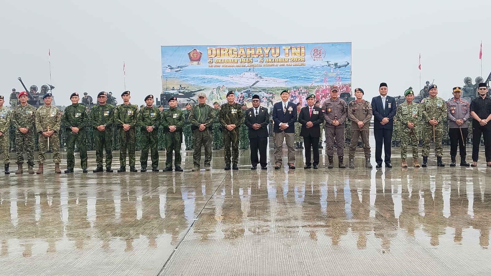 Hadiri HUT ke-81 TNI, Wabup Kemong: TNI Pilar Penting Bagi Kedaulatan Negara