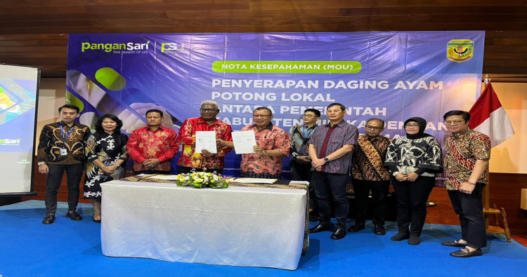 Pemkab Mimika Tandatangani MoU, PT PSU Serap 50 Ton Daging Ayam Potong Lokal per Bulan