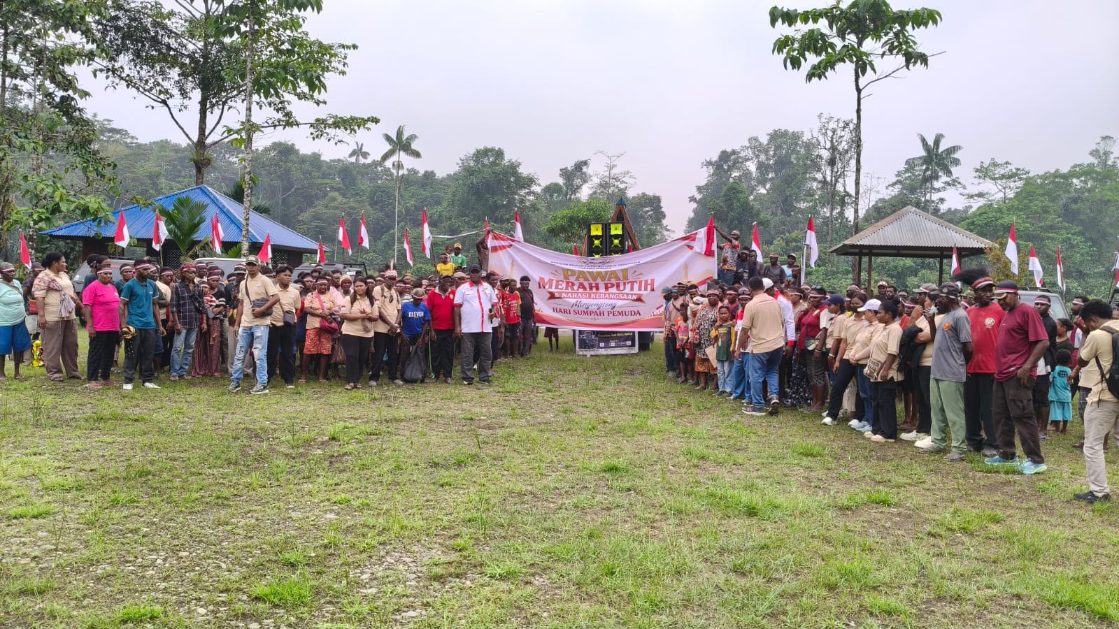 Menyongsong Sumpah Pemuda, BMP-RI Mimika Lakukan Pawai Merah Putih