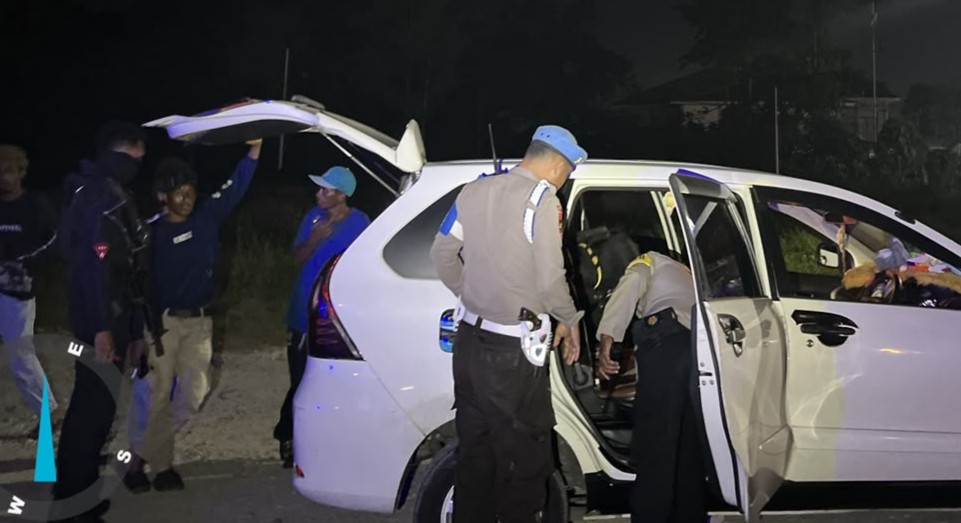Polres Mimika Jaring Puluhan Sepeda Motor dan Lima Pembawa Sajam Saat Patroli Skala Besar