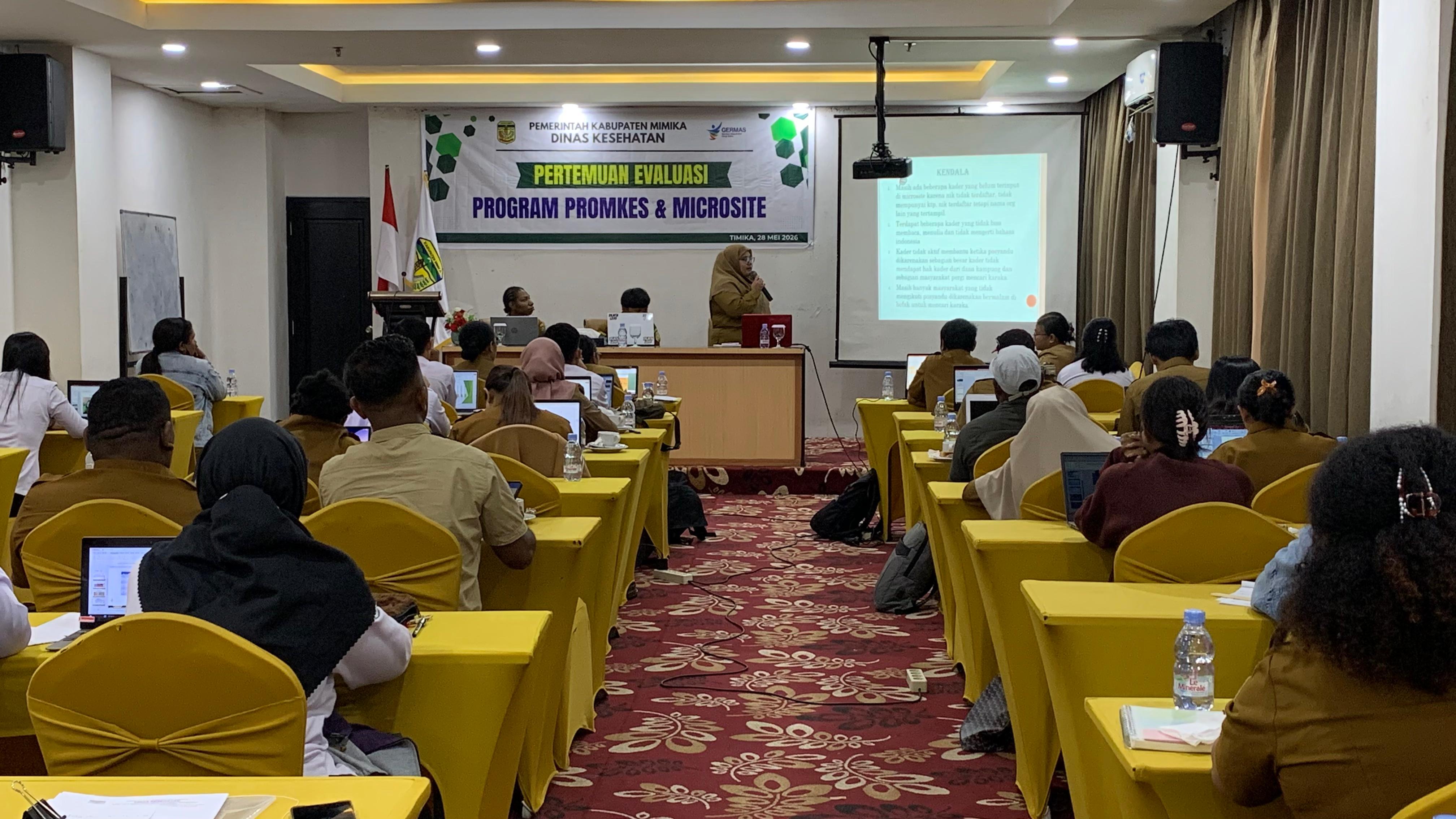 Dinkes Mimika Evaluasi Promkes dan Microsite, Diikuti 26 Puskesmas