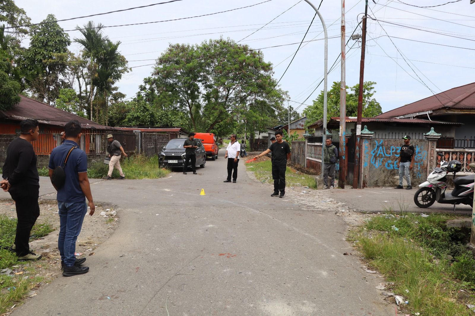 Polres Mimika Olah TKP Keributan di Jalan Kesehatan, 8 Adegan Diperagakan