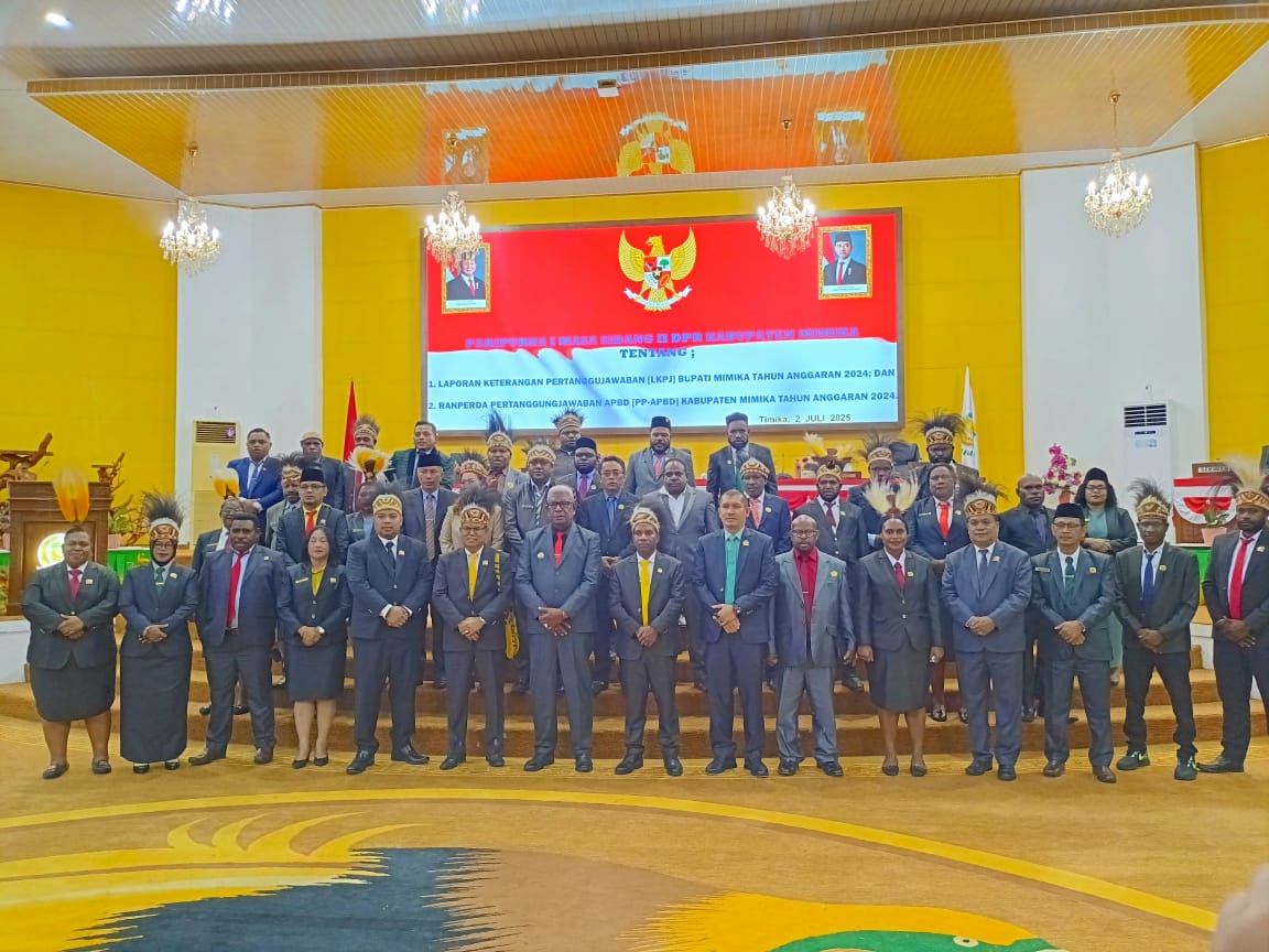DPRK Mimika Gelar Paripurna Bahas LKPJ Bupati dan Ranperda Pertanggungjawaban APBD 2024