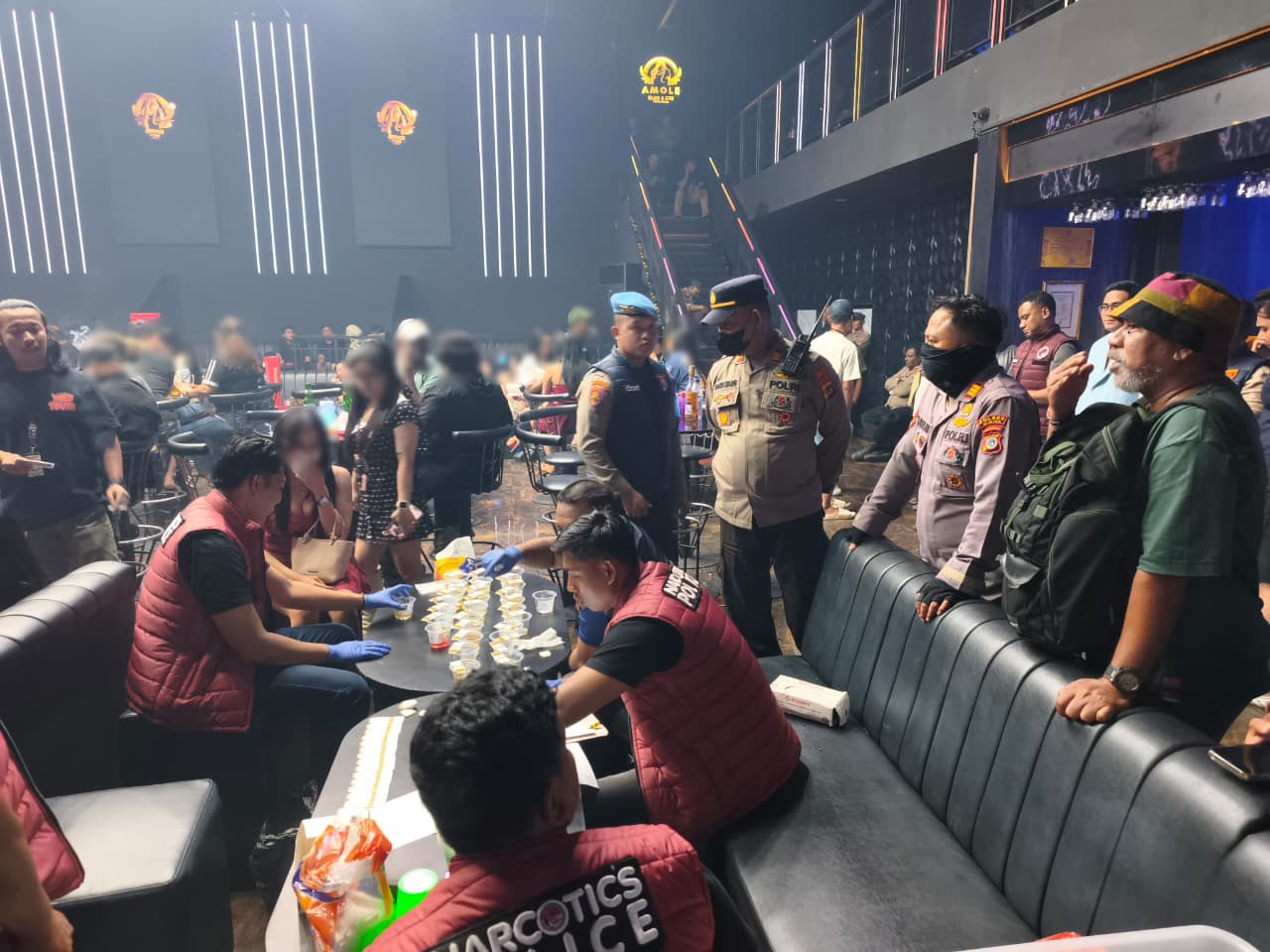 Polres Mimika Gelar Razia dan Tes Urine di Tempat Hiburan Malam
