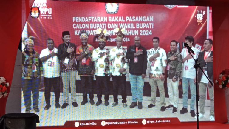 Paslon Mp3 Resmi Mendaftar Ke Kpu Mimika, Berkasnya Dinyatakan Lengkap