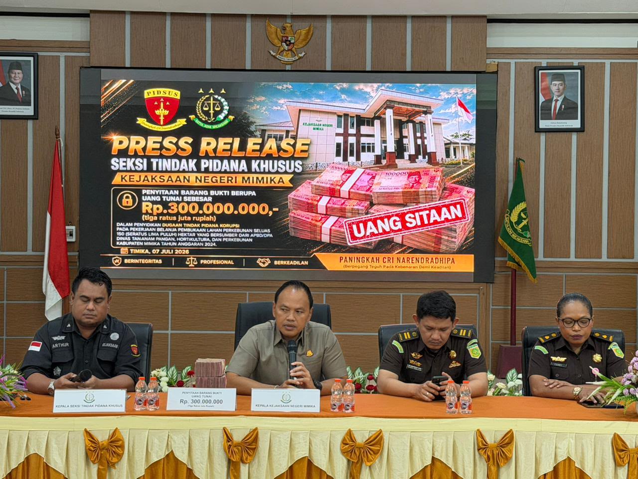 Uang Senilai Rp300 Juta Terkait Kasus Korupsi Laga Kebun di Mimika Disita Jaksa
