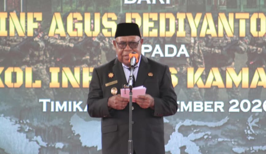 Hadir Pada Sertijab Danbrigif 20/IJK/3 Kostrad, Ini Pesan Wabup Mimika