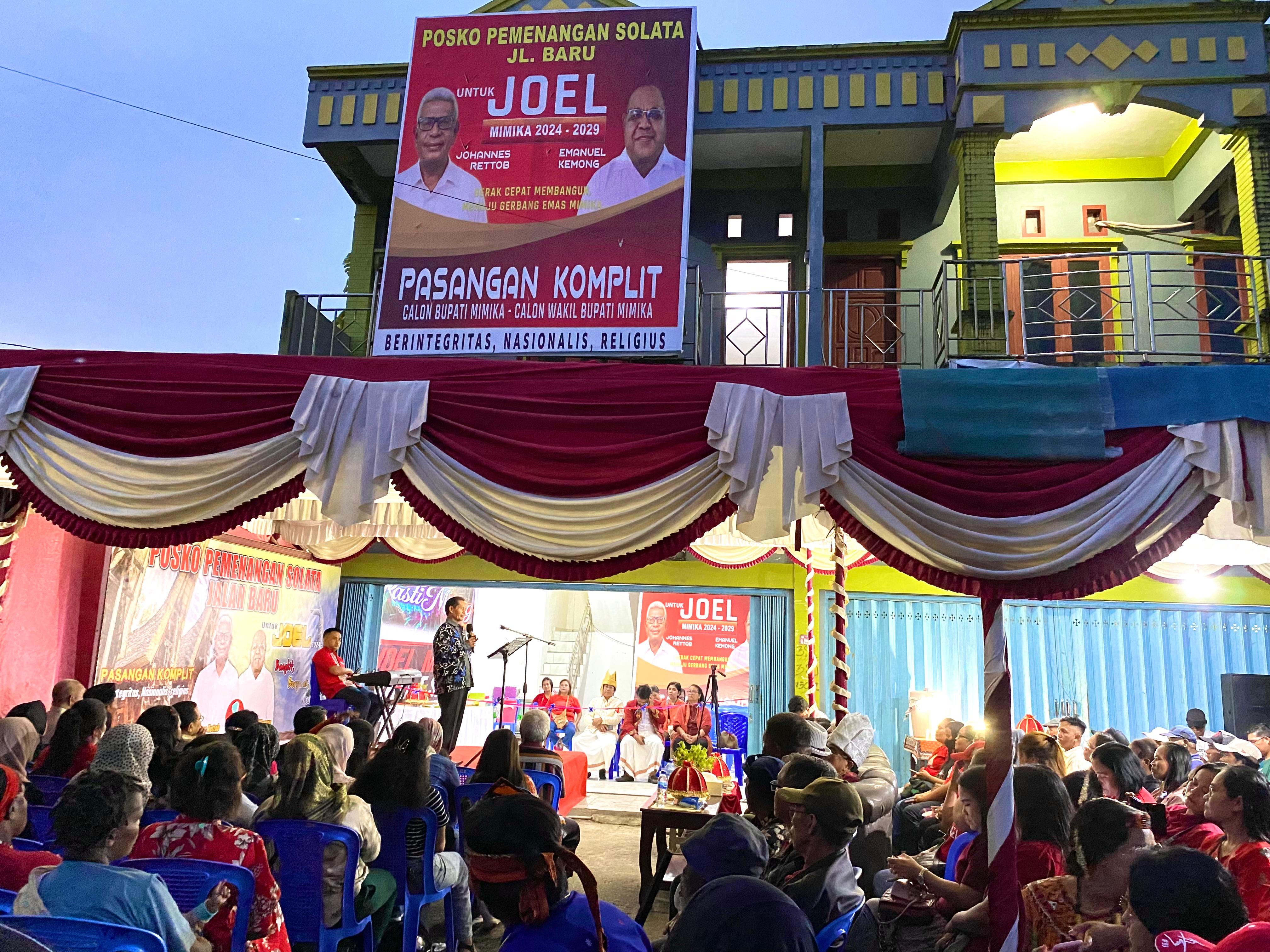 Dukungan Terus Mengalir, Tim Solata For Joel Kembali Resmikan Posko Di Jalan Baru
