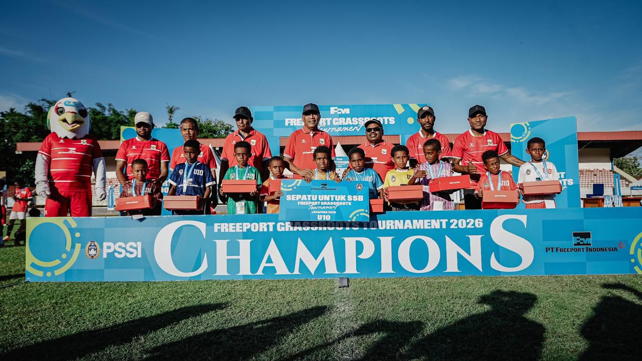 Freeport Grassroots Tournament 2026 di Jayapura Kembangkan Bakat Sepak Bola Anak-anak Papua