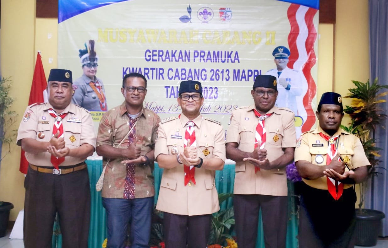 Pj. Bupati Mappi  Membuka MUSCAB II Gerakan Pramuka Kwarcab 2613 Mappi