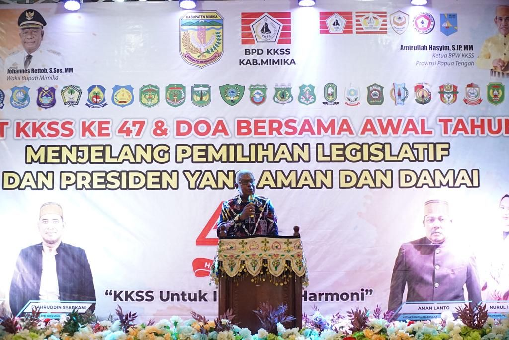 Hadiri HUT KKSS, Wabup JR Ajak Warga Jadi Tolak Ukur Harmoni Suku di Timika