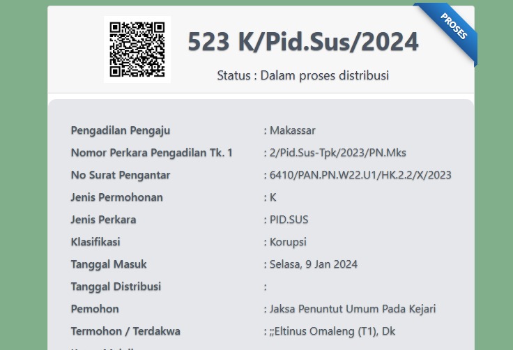Kini Kasus Korupsi Gereja Kingmi Mile 32 Terdaftar Di Mahkamah Agung