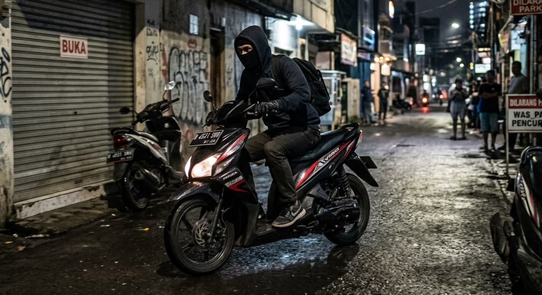 Sepeda Motor Honda Beat Street Warna Black Deluxe Matte Baru Dibeli Hilang Digondol Pencuri di Mimika