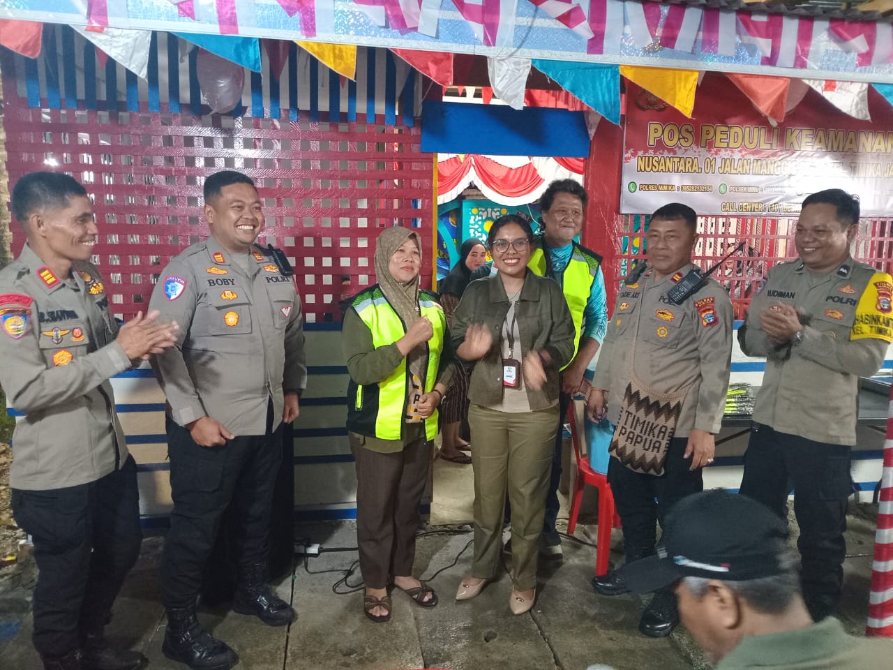 Distrik Mimika Baru dan Polres Resmikan Pos Peka Nusantara 01