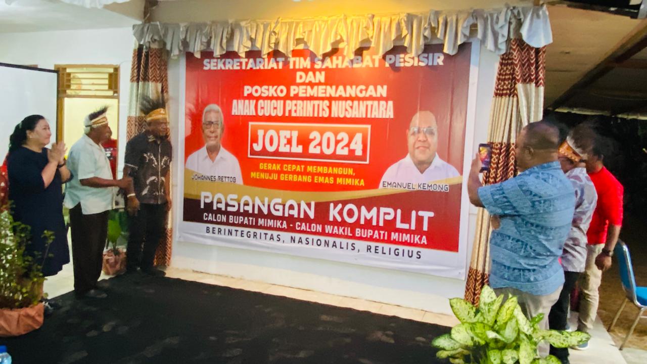 Resmikan Posko Pemenangan Anak Cucu Perintis Labeko, Acp : Kami Ada Dibelakangmu Membangun Mimika
