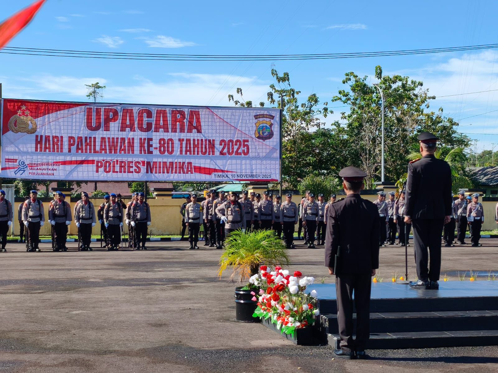 Polres Mimika Gelar Upacara Peringati Hari Pahlawan