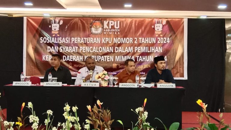 Kpu Mimika Sosialisasikan Pkpu Nomor 2 Tahun 2024